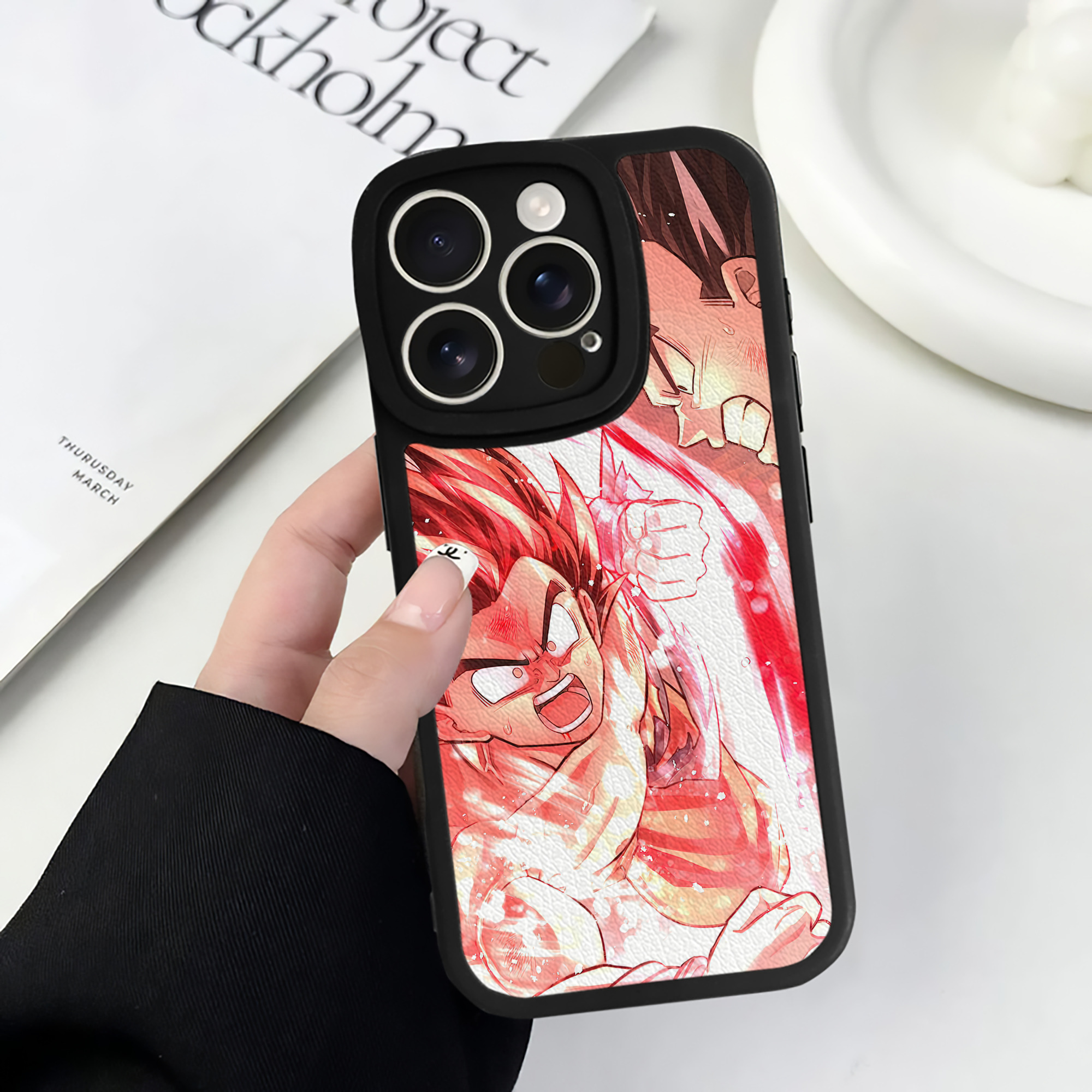 （画像用） ドラゴンボール DRAGON BALL 【iPhone 16シリーズ対応】シリコンスマホケース（レザー調） 材質：シリコン